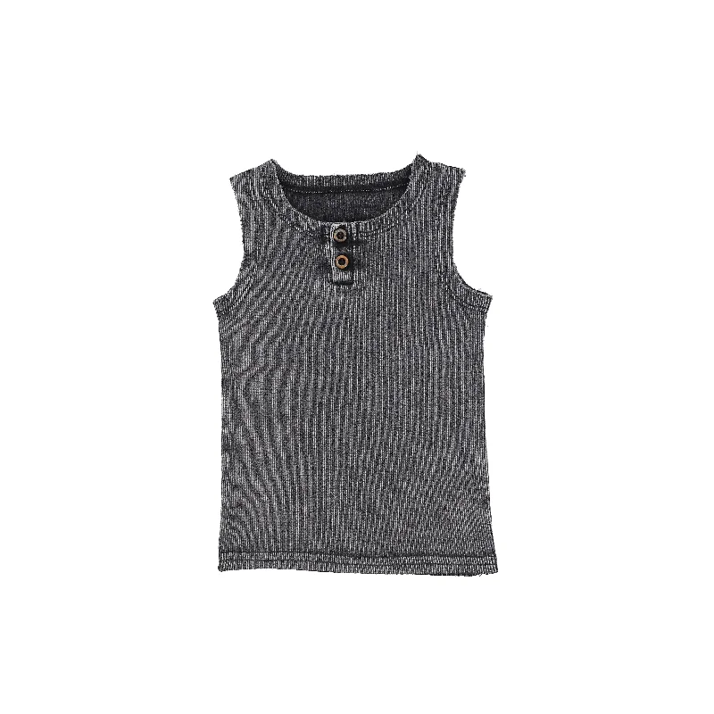 Plus Size Women's TightsLil Legs Ribbed Tank - Grey Wash