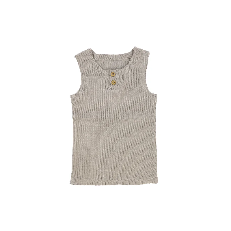 Cotton Tights for ComfortLil Legs Ribbed Tank - Taupe