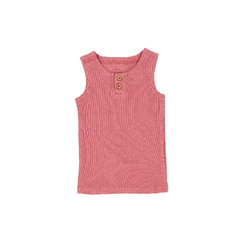 Women's Compression TightsLil Legs Ribbed Tank - Watermelon Pink