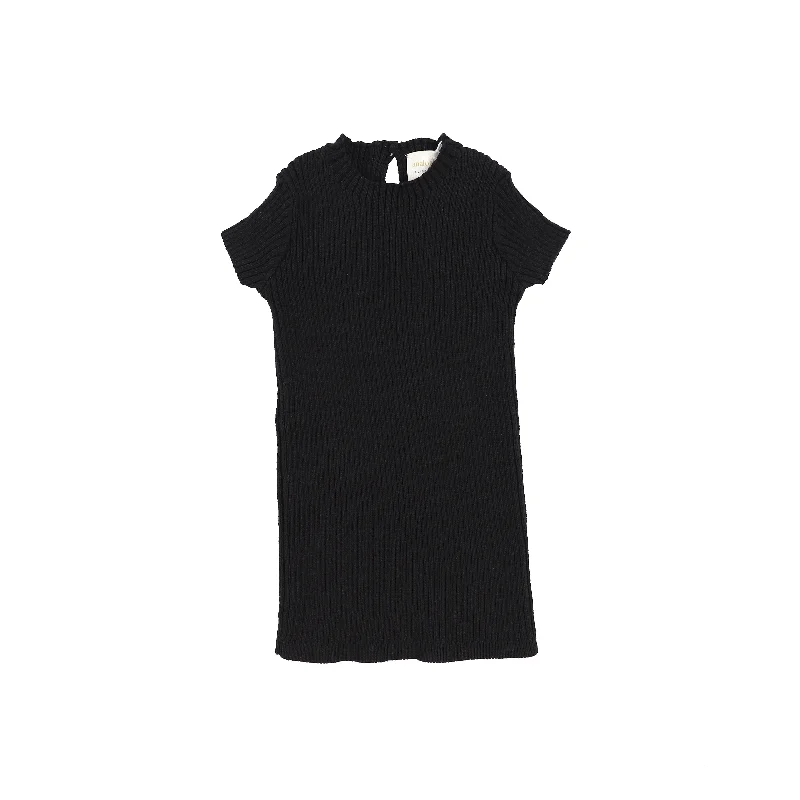 Color Block Tights for WomenAnalogie Short Sleeve Knit Sweater - Black