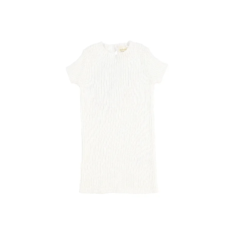 Tartan Tights for WomenAnalogie Short Sleeve Knit Sweater - White
