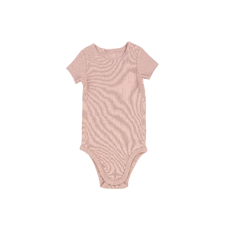 Tights with Suspender BeltsLil Legs Short Sleeve Rib Onesie - Blush
