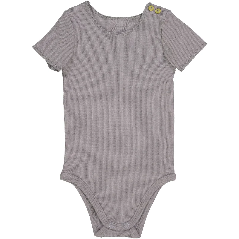 Women's Athletic TightsLil Legs Short Sleeve Rib Onesie - Dark Grey