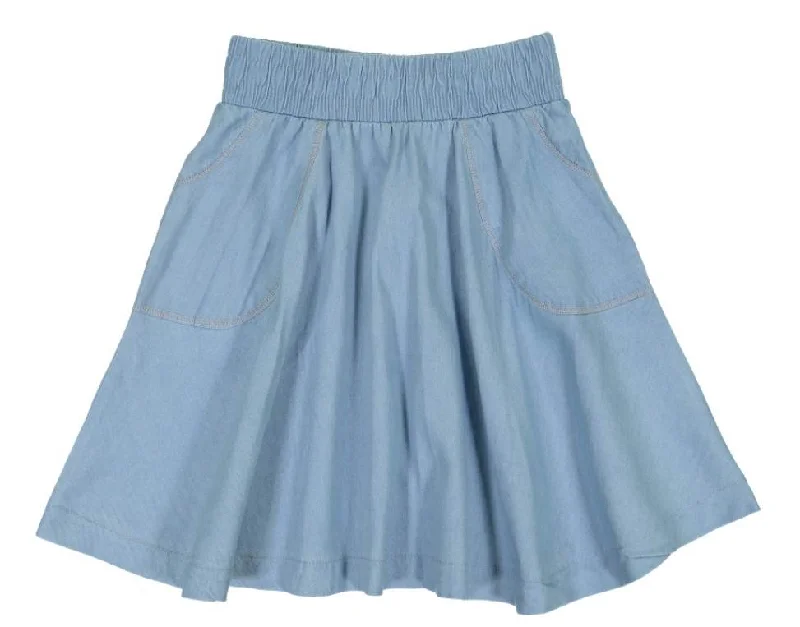Here are 50 long-tail keywords for "Women's Tights":Teela Denim Circle Skirt