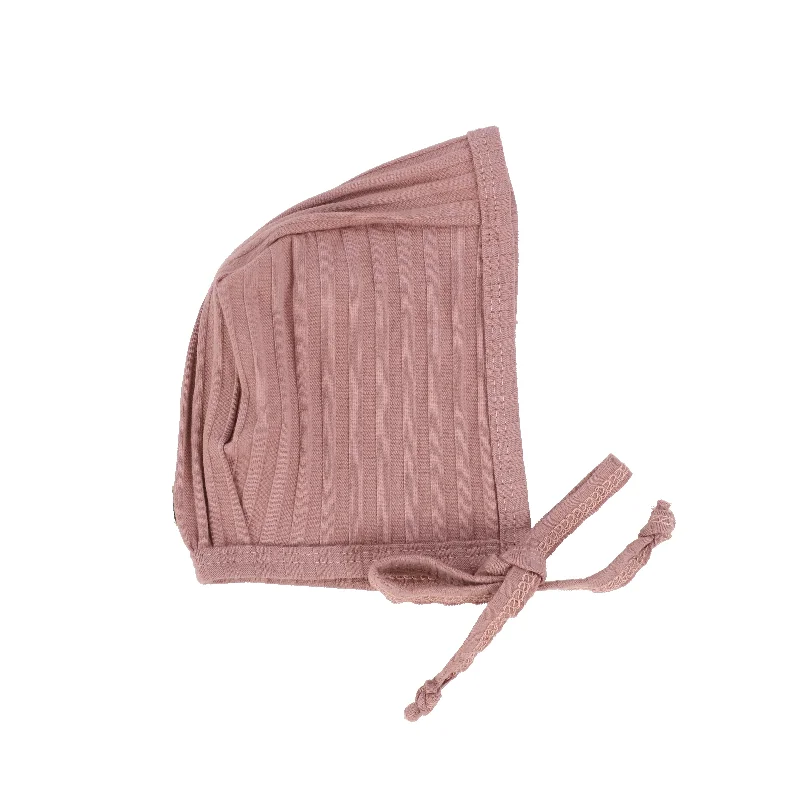 Women's Satin TightsAnalogie Wide Rib Bonnet - Dusty Purple