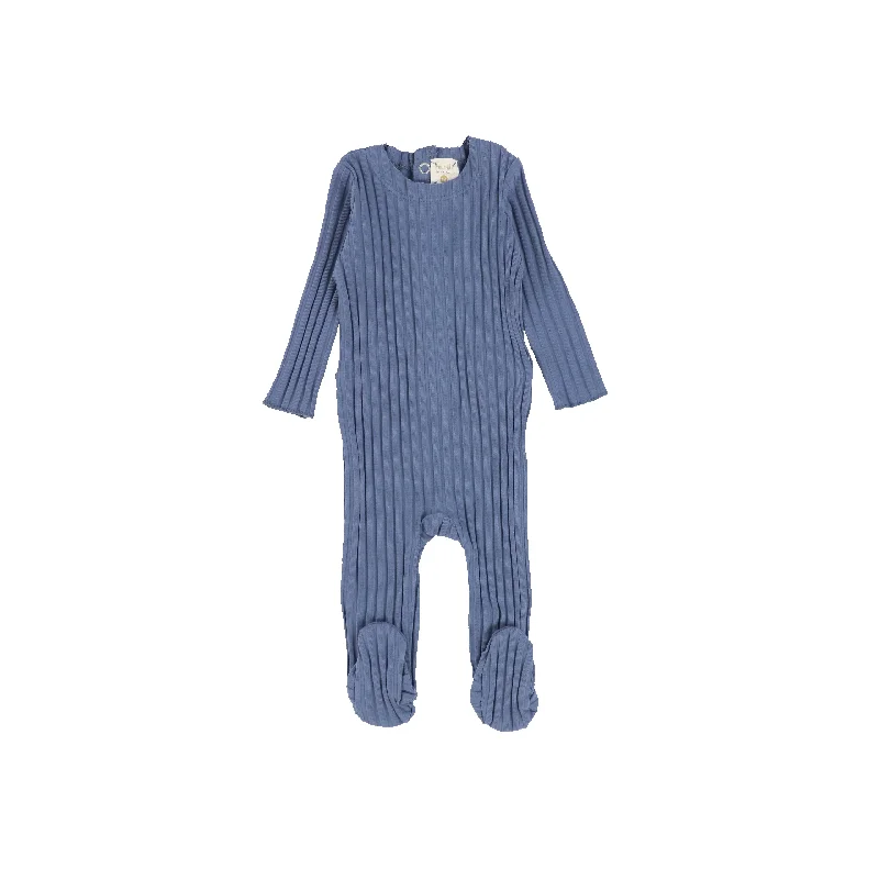 Women's Mesh TightsAnalogie Wide Rib Footie - Deep Blue