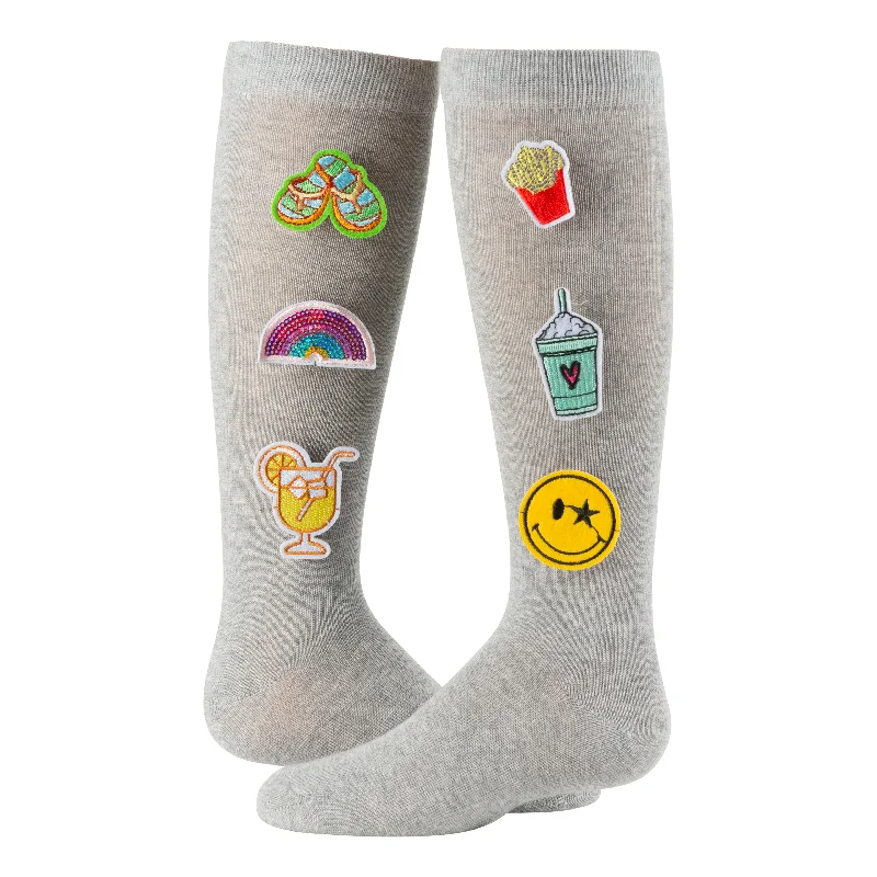 Women's Compression TightsZubii Patch n Snap Knee Socks
