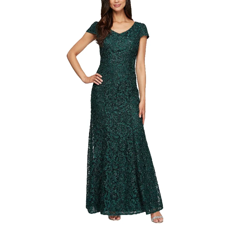 Maxi dresses with a wrap - around style for a customizable fit Alex Evenings AE811223231 Long Formal Dress