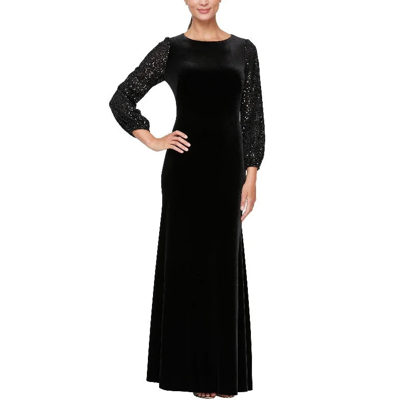 Maxi dresses with side slits for a touch of allure Alex Evenings AE81919041 Long Formal Dress