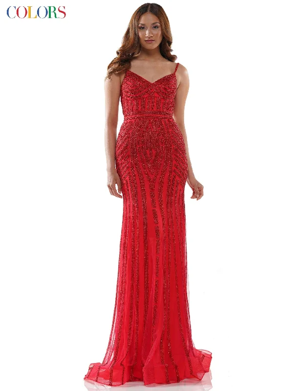 Maxi dresses with balloon sleeves for a vintage - inspired style Colors G664 Colors Prom Long Formal Beaded Gown Maxi dresses with balloon sleeves for a vintage - inspired style Colors G664 Colors Prom Long Formal Beaded Gown