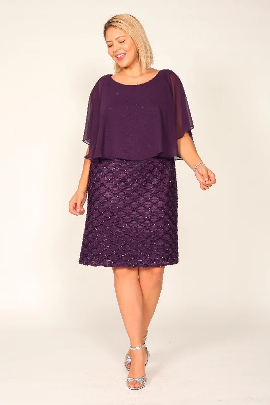 Satin maxi dresses with a high - low hem for a modern twist Connected Apparel Mother of the Bride Short Dress Sale