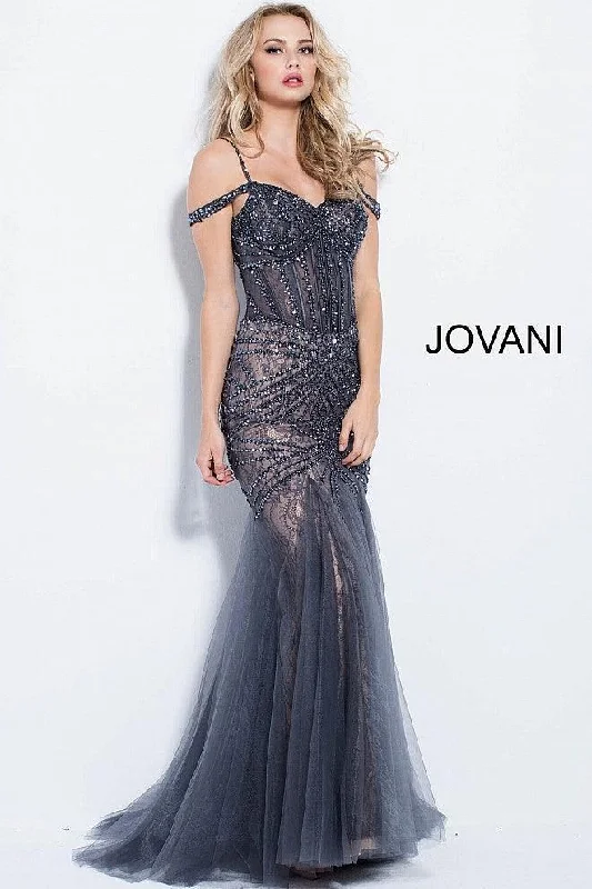 Sequined maxi dresses for formal evening galas Jovani Long Fitted Prom Dress Sale