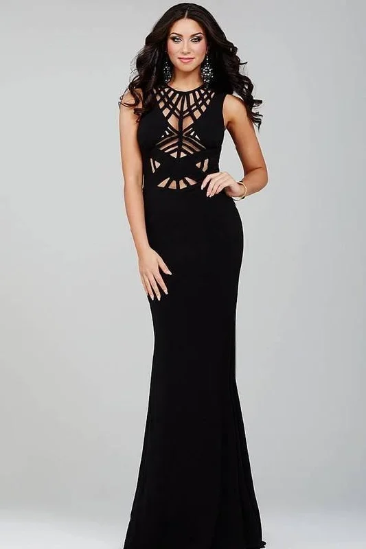Maxi dresses with balloon sleeves for a vintage - inspired style Jovani Prom Long Sleeveless Formal Dress Sale