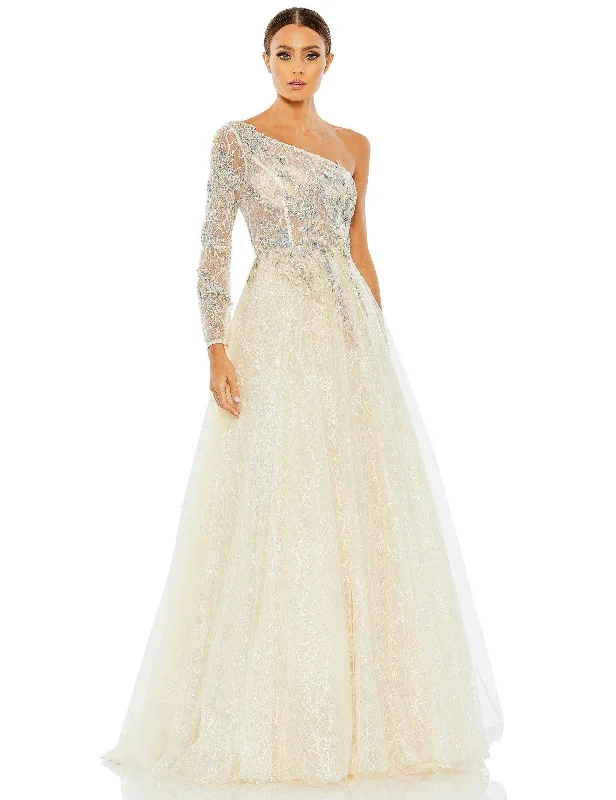 Polyester maxi dresses for easy - care and durability Mac Duggal 20232 Long One Shoulder Prom Ball Gown Polyester maxi dresses for easy - care and durability Mac Duggal 20232 Long One Shoulder Prom Ball Gown
