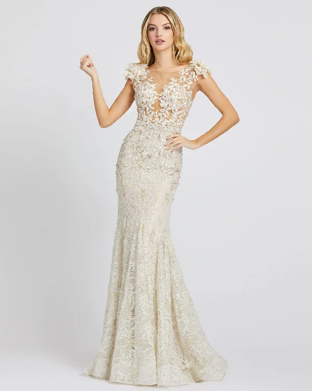 Linen maxi dresses for a breathable and lightweight summer option Mac Duggal 79268 Prom Long Formal Mermaid Gown