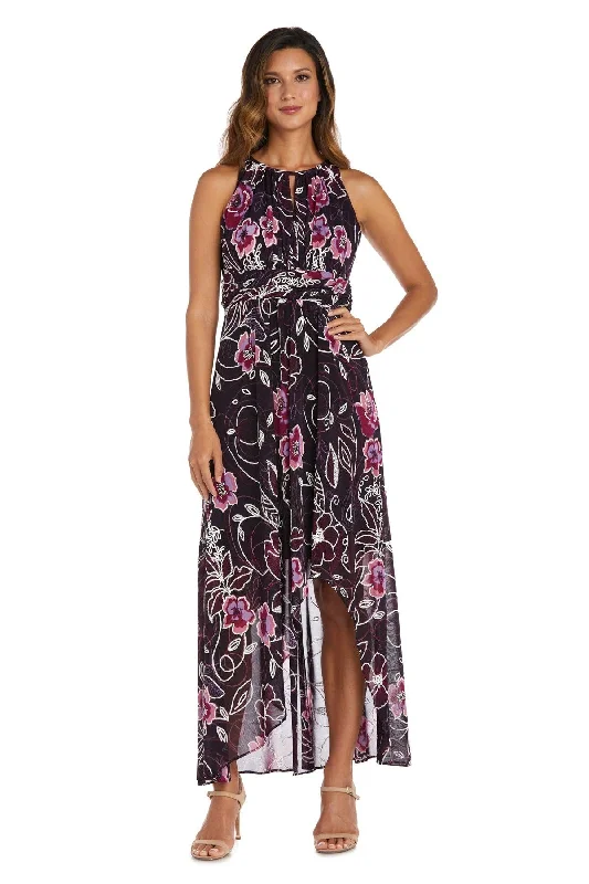 Maxi dresses with a halter neck for a stylish and sophisticated choice R&M Richards 7958P High Low Formal Petite Print Gown Maxi dresses with a halter neck for a stylish and sophisticated choice R&M Richards 7958P High Low Formal Petite Print Gown
