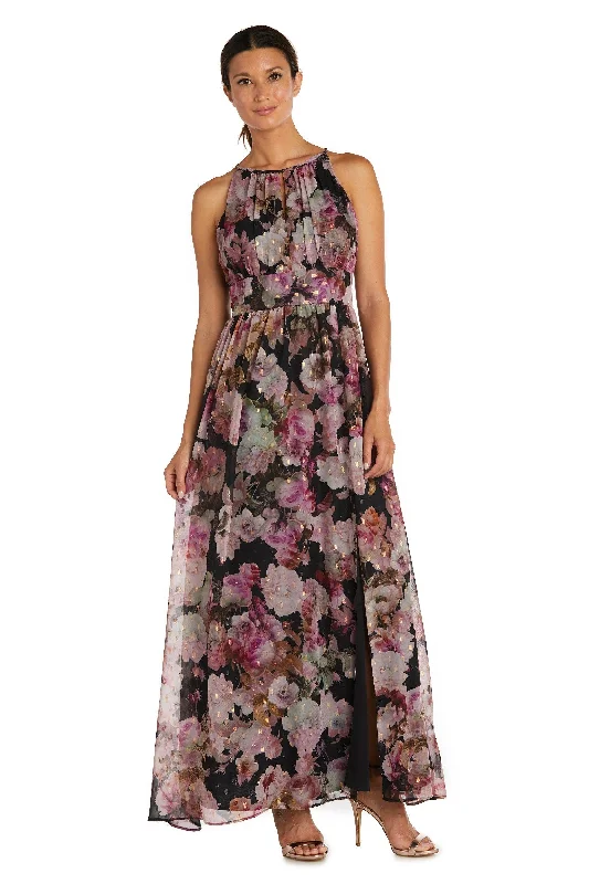 Maxi dresses with a halter neck for a stylish and sophisticated choice R&M Richards 9072P Long Formal Dress Sale