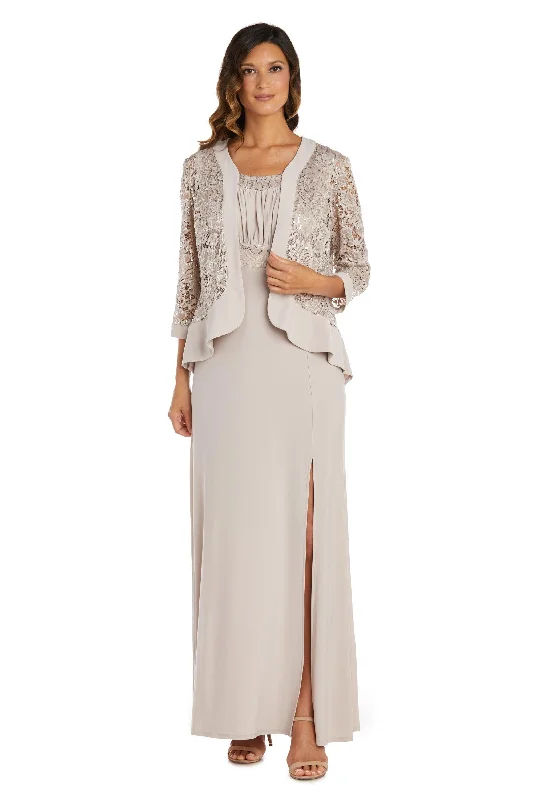 Maxi dresses with an asymmetric hem for a fashion - forward and eye - catching design R&M Richards 3785 Long Mother Of The Bride Dress Sale