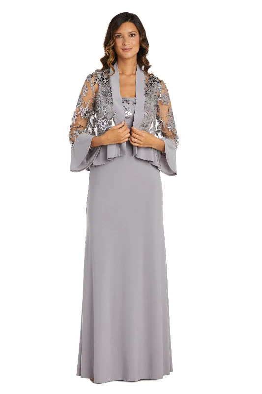 Maxi dresses with a pleated skirt for a timeless and elegant appearance R&M Richards 2655 Long Mother Of The Bride Dress Sale